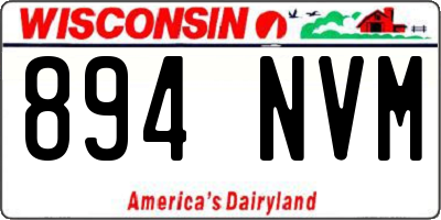 WI license plate 894NVM