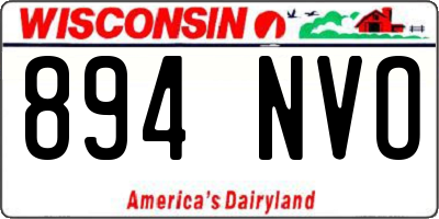 WI license plate 894NVO