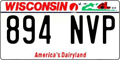 WI license plate 894NVP