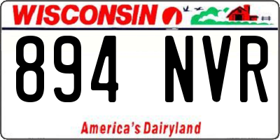 WI license plate 894NVR