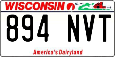 WI license plate 894NVT