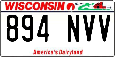 WI license plate 894NVV