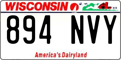 WI license plate 894NVY