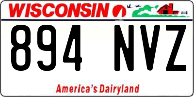 WI license plate 894NVZ