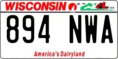 WI license plate 894NWA