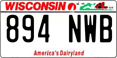 WI license plate 894NWB
