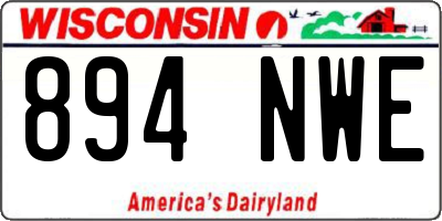 WI license plate 894NWE
