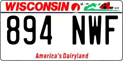WI license plate 894NWF