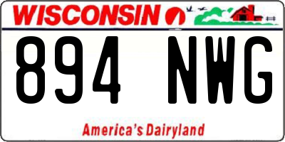 WI license plate 894NWG