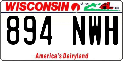 WI license plate 894NWH