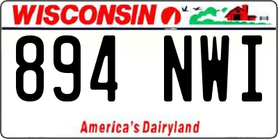 WI license plate 894NWI