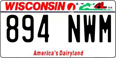 WI license plate 894NWM