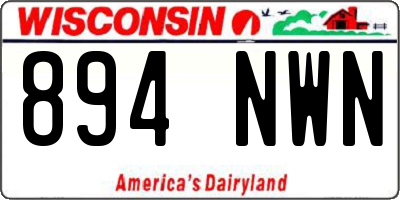 WI license plate 894NWN