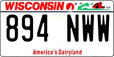 WI license plate 894NWW