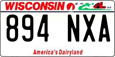 WI license plate 894NXA