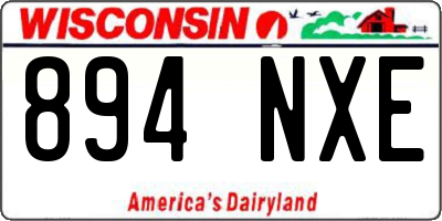 WI license plate 894NXE