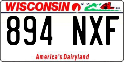 WI license plate 894NXF