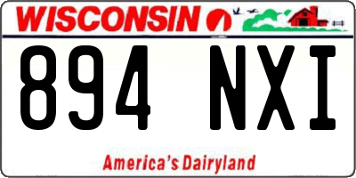 WI license plate 894NXI