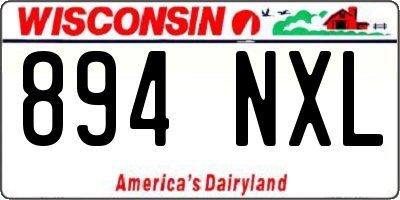 WI license plate 894NXL