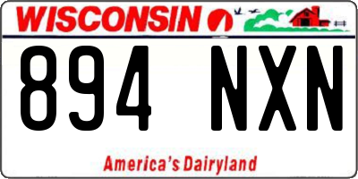 WI license plate 894NXN