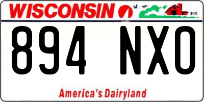 WI license plate 894NXO