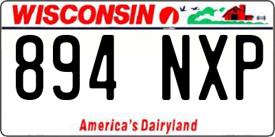 WI license plate 894NXP
