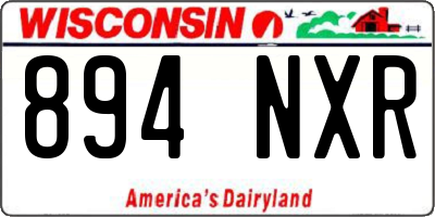 WI license plate 894NXR