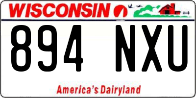 WI license plate 894NXU