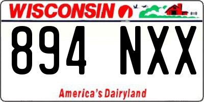 WI license plate 894NXX