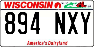 WI license plate 894NXY