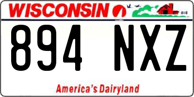 WI license plate 894NXZ