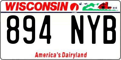 WI license plate 894NYB