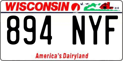 WI license plate 894NYF