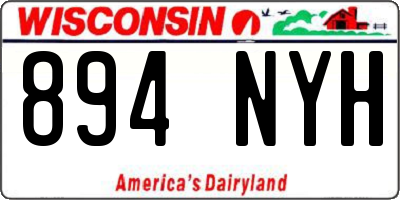 WI license plate 894NYH