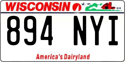 WI license plate 894NYI