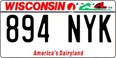 WI license plate 894NYK