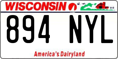 WI license plate 894NYL