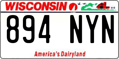 WI license plate 894NYN