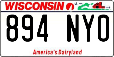 WI license plate 894NYO