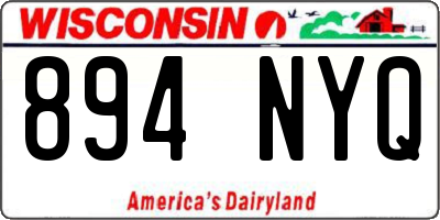 WI license plate 894NYQ