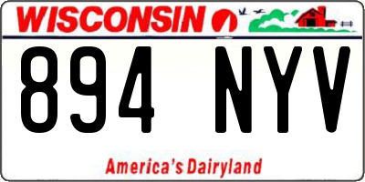 WI license plate 894NYV