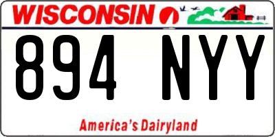 WI license plate 894NYY