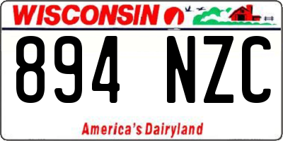 WI license plate 894NZC