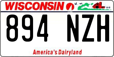 WI license plate 894NZH