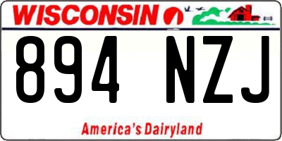 WI license plate 894NZJ