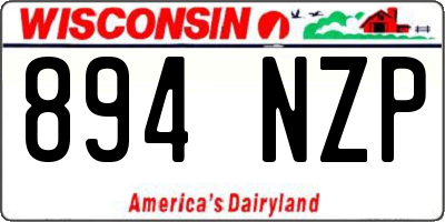 WI license plate 894NZP