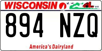 WI license plate 894NZQ