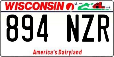 WI license plate 894NZR