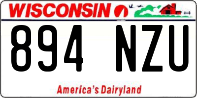 WI license plate 894NZU
