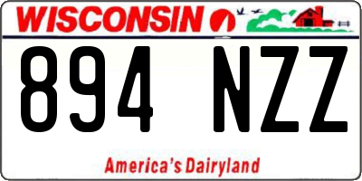 WI license plate 894NZZ